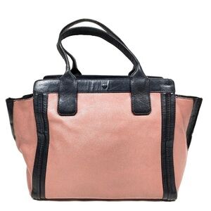 Chloe Alison East West Pink & Black Sheepskin Leather  Tote